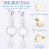 Unicraftale 40Pcs 2 Color 304 Stainless Steel Stud Earring Findings STAS-UN0055-59-5