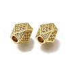 Brass Micro Pave Clear Cubic Zirconia European Beads ZIRC-I070-045G-2