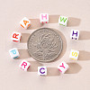 White Opaque Acrylic Beads SACR-YW0001-20-3