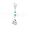 Ocean Theme Tibetan Style Alloy Pendant Decorations HJEW-JM03439-4