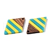 Epoxy Resin & Walnut Wood Pendants RESI-N039-121N-2
