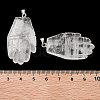 Natural Quartz Crystal Carved Pendants G-K369-01P-12-3