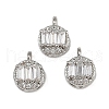 Brass Micro Pave Cubic Zirconia Pendants KK-A257-12B-P-1