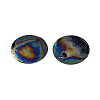 Spray Painted Natural Capiz Shell Pendants SSHEL-Z002-01C-2