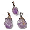 Natural Amethyst Pendants G-M405-03R-3