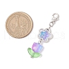 6Pcs 6 Colors Tulip Star Glass Pendant Decorations HJEW-JM02847-3