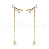 925 Sterling Silver Clip-on Earring EJEW-P231-29G-1