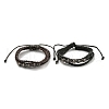 PU Imitation Leather Braided Cord Bracelets BJEW-P329-02AS-1