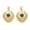 Brass Resin Pendants KK-T070-96-1