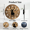 MDF Printed Wall Clock HJEW-WH0058-020-2