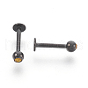 (Jewelry Parties Factory Sale)304 Stainless Steel Barbell Cartilage Earrings EJEW-L207-O05-B-1