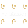 Unicraftale 6Pcs Brass Screw Carabiner Lock Charms KK-UN0002-04-1