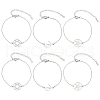UNICRAFTALE 6Pcs 3 Styles 201 Stainless Steel Pentacle Link Bracelets BJEW-UN0001-16P-1