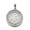 304 Stainless Steel Pendants STAS-B086-09B-P-1