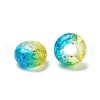 Two Tone Transparent Crackle Acrylic European Beads TACR-P009-B01-03-2