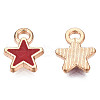 Alloy Enamel Star Charms ENAM-N054-69C-NR-1