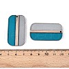 Transparent Resin & Wood Pendants RESI-T057-64A-3