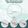 SUNNYCLUE 40Pcs Heavy Duty 304 Stainless Steel Wire Cable Keychains FIND-SC0012-01-2