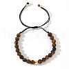 Natural Tiger Eye Round Beads Braided Bead Bracelets ZJ4066-1-1