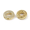 Brass Micro Pave Clear Cubic Zirconia Pendants KK-Z041-01G-O-2