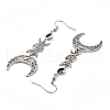 304 Stainless Steel with Rhinestone Dangle Earrings EJEW-Q802-03P-2