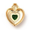Rack Plating Brass & Rhinestone Pendants KK-H438-07G-01-3