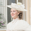 Imitation Linen Cloth Hat Fascinator Base AJEW-WH0314-493-5