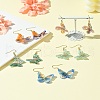 304 Stainless Steel Butterfly Dangle Earrings EJEW-FS00034-7