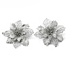 Plastic Glitter Artificial Flower HJEW-R124-01-1