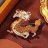 Dragon Alloy Rhinestones Brooches JEWB-S022-09A-1