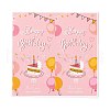 Rectangle Happy Birthday Theme Paper Stickers DIY-B041-23C-1