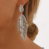 Leaf Iron Dangle Stud Earrings FS-WGD23F3-02-3