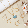 Unicraftale 10Pcs Stainless Steel Open Back Bezel Pendant Cabochon Settings STAS-UN0061-36A-2