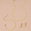 Daisy Alloy Enamel Link Chain Necklaces & Link Bracelets & Hoop Earrings Sets FS-WGB8665-01-1