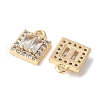 Brass Micro Pave Cubic Zirconia Pendants KK-A253-14G-2