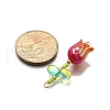 UV Plated Acrylic Flower Links Connector Charms PALLOY-TA00272-3