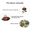10Pcs 10 Styles Plant Alloy Enamel Pendants ENAM-YW0004-09-5