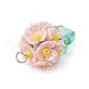 Glass Seed Beaded Flowerpot Pendants PALLOY-MZ00520-5