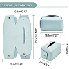 CHGCRAFT 3Pcs 3 Colors Foldable PVC Imitation Leather Tissue Storage Bags ABAG-CA0001-11-2