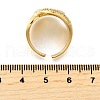 Brass Micro Pave Cubic Zirconia Adjustable Open Cuff Rings for Women RJEW-K292-07G-5