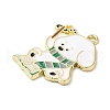 Alloy Enamel Pendants ENAM-M218-01B-G-2