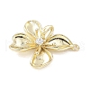 Brass Micro Pave Clear Cubic Zirconia Pendants KK-Z106-01G-02-2