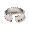 Non-Tarnish 304 Stainless Steel Open Cuff Rings RJEW-Z018-11P-3