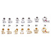 Stainless Steel Micro Pave Clear Cubic Zirconia Threadless Labrets WGBE4CC-07-4