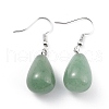 Natural Green Aventurine Dangle Earrings EJEW-P143-C12-1