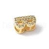 Brass Micro Pave Clear Cubic Zirconia Initial Multi-strand Links KK-S520-01G-02-2
