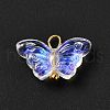 Electroplate Transparent Glass Pendants X1-PALLOY-JF00903-5