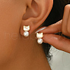 Stainless Steel Dangle Stud Earrings BY9223-3-1