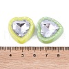 UV Plating Iridescent Acrylic with Rhinestone Beads X-OACR-B021-08-3