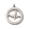 Non-Tarnish 304 Stainless Steel Pendants STAS-M311-08P-1